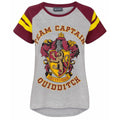 Multicoloured - Front - Harry Potter Womens-Ladies Quidditch Team Captain T-Shirt