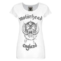 White - Front - Amplified Womens-Ladies Motorhead England T-Shirt