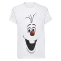 White - Front - Disney Official Childrens-Kids Frozen Olaf Face T-Shirt