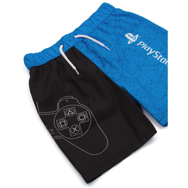 Blue-Black - Lifestyle - Playstation Boys Swim Shorts