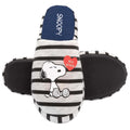 Grey-Black - Side - Peanuts Womens-Ladies Snoopy Slippers