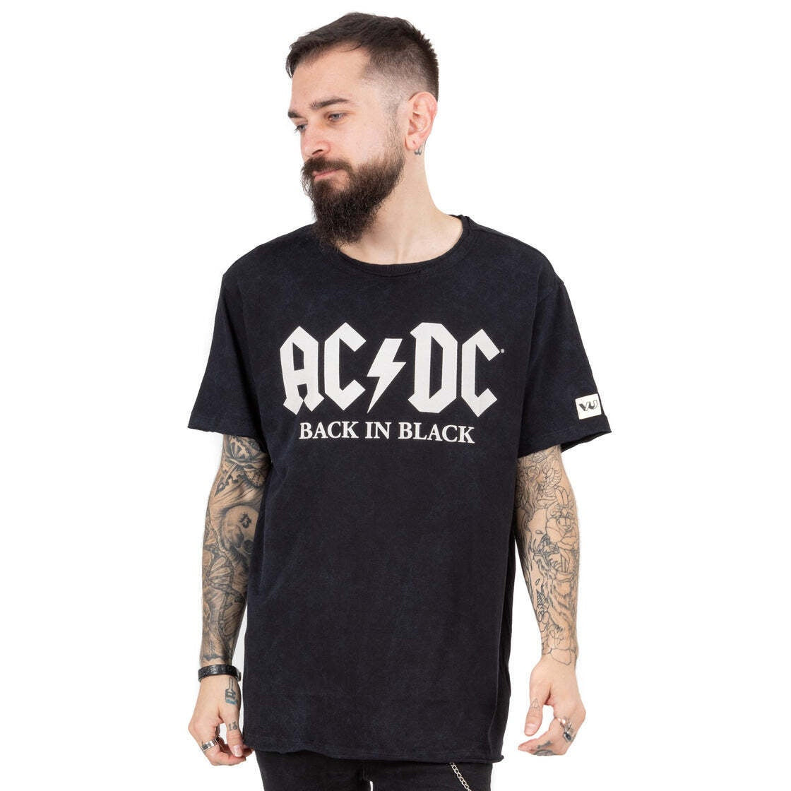 Merchcode ACDC - EVOLUTION OF ROCK - T-shirt con stampa - black/nero