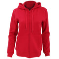 Red - Lifestyle - SOLS Womens-Ladies Seven Full Zip Hooded Sweatshirt - Hoodie