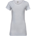 White - Front - Tee Jays Womens-Ladies Fashion Stretch Long Length T-Shirt