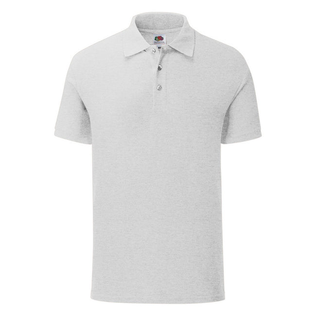 Heather Grey - Front - Fruit Of The Loom Mens Iconic Pique Polo Shirt