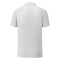 Heather Grey - Back - Fruit Of The Loom Mens Iconic Pique Polo Shirt