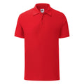 Red - Front - Fruit Of The Loom Mens Iconic Pique Polo Shirt