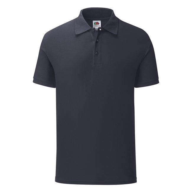 Deep Navy - Front - Fruit Of The Loom Mens Iconic Pique Polo Shirt