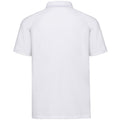 White - Back - Russell Mens HD Raglan Jersey Polo Shirt