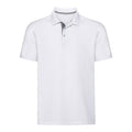 White - Front - Russell Mens HD Raglan Jersey Polo Shirt