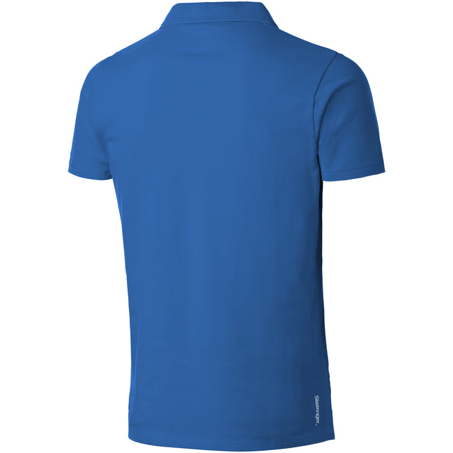 Sky Blue - Back - Slazenger Mens Hacker Short Sleeve Polo