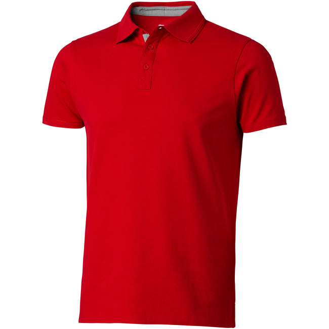 Red - Front - Slazenger Mens Hacker Short Sleeve Polo