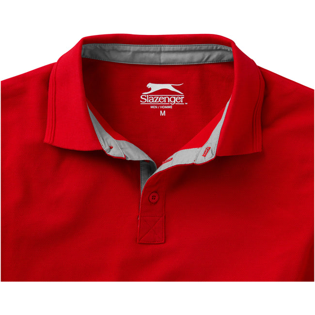 Red - Side - Slazenger Mens Hacker Short Sleeve Polo