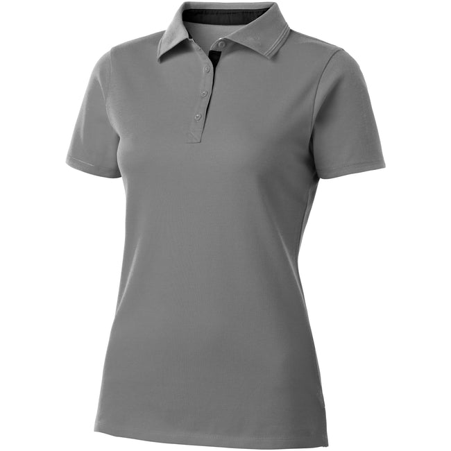 Grey - Front - Slazenger Hacker Short Sleeve Ladies Polo