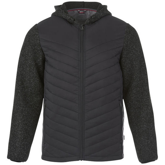 Heather Smoke - Front - Slazenger Mens Hutch Insulated Hybrid Jacket