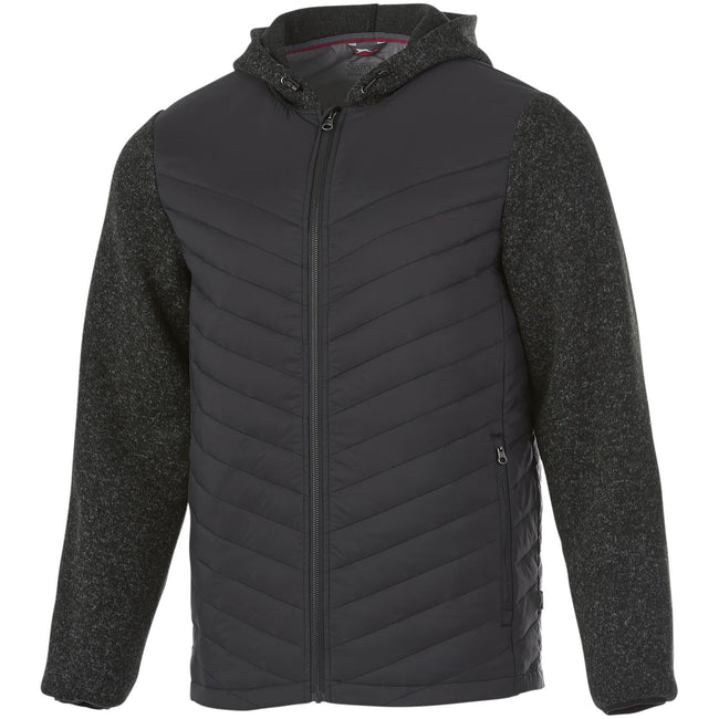 Heather Smoke - Back - Slazenger Mens Hutch Insulated Hybrid Jacket
