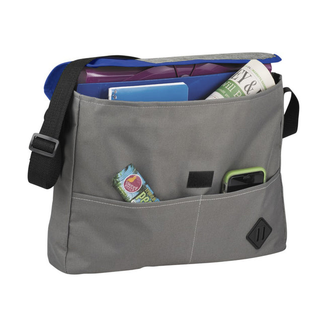 Grey-Royal Blue - Side - Bullet Offset Convention Messenger (Pack of 2)