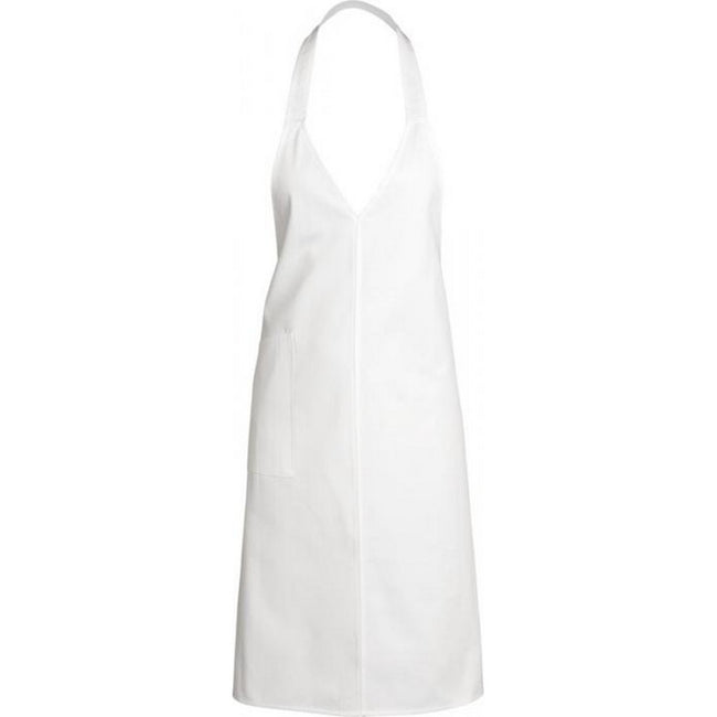 White - Front - Bullet Verona V Neck Apron