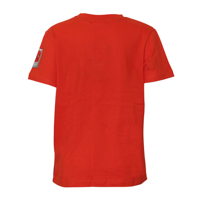 Red-Blue - Back - Spider-Man Girls Swinging Through The City T-Shirt