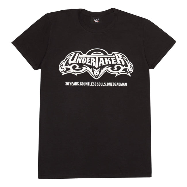 Black-White - Front - WWE Womens-Ladies 30 Years The Undertaker Boyfriend T-Shirt