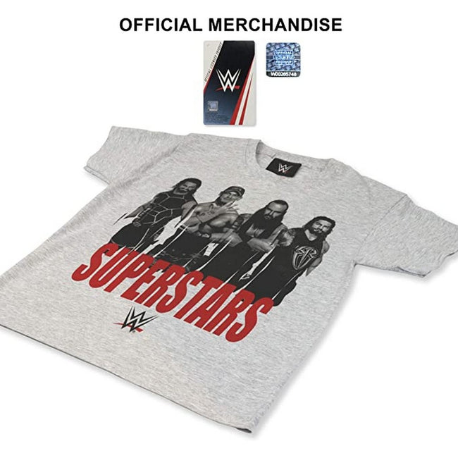 Grey - Lifestyle - WWE Superstars Childrens Boys Wrestling T-Shirt