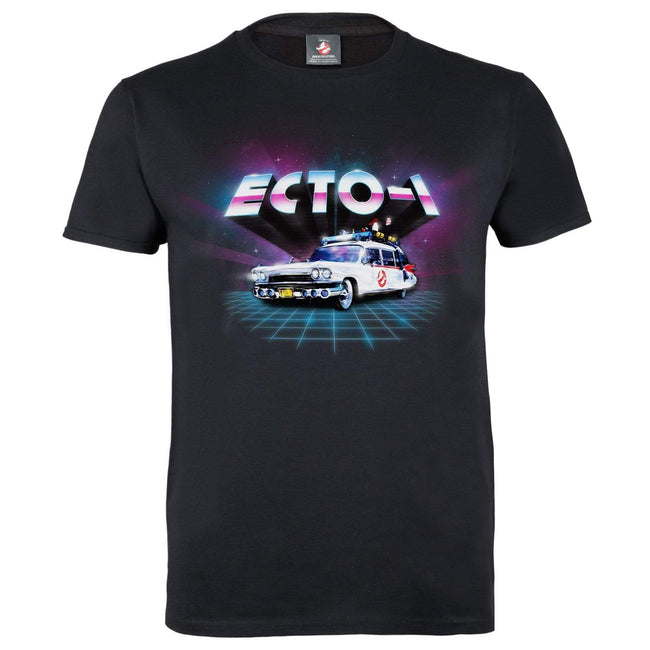 Black - Front - Ghostbusters Mens Ecto-1 Neon T-Shirt