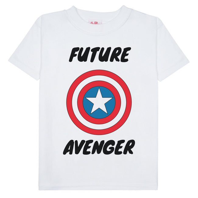 White - Side - Avengers Assemble Boys Future Avenger T-Shirt