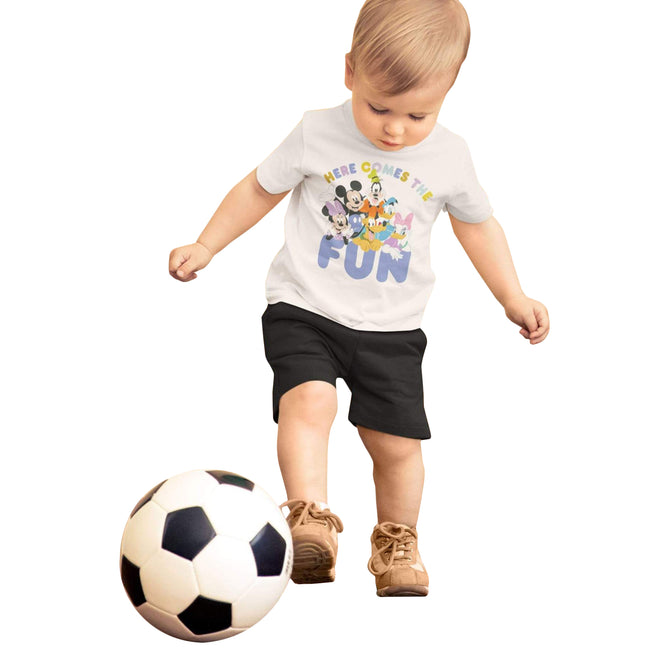 White - Back - Mickey Mouse & Friends Baby Boys Here Comes The Fun Disney T-Shirt