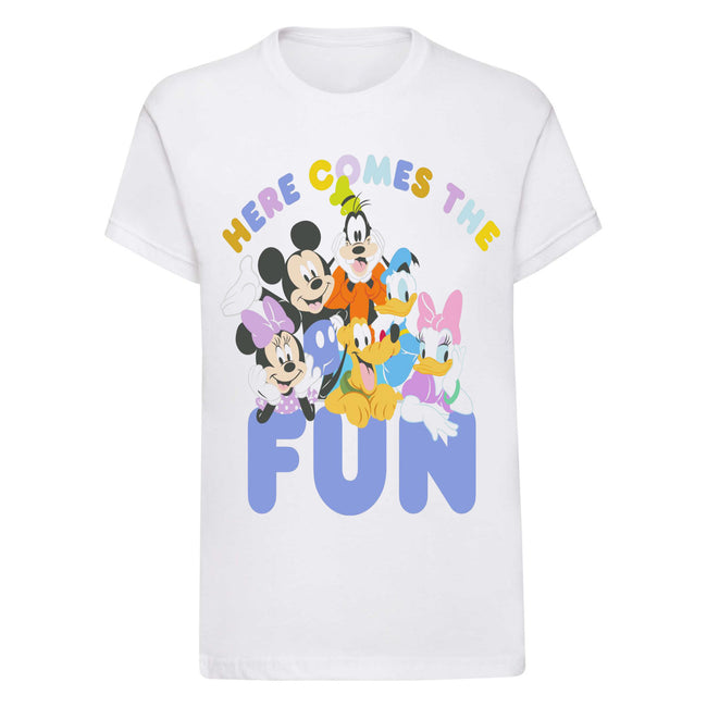 White - Front - Mickey Mouse & Friends Baby Boys Here Comes The Fun Disney T-Shirt