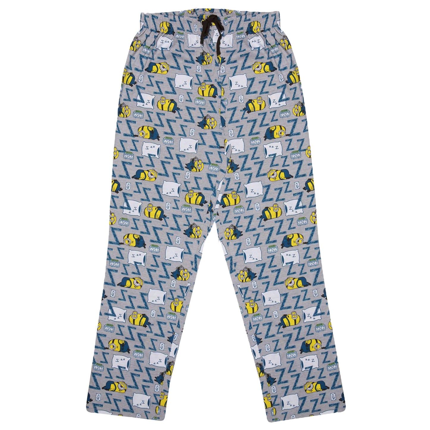 Black-Heather Grey - Side - Minions Mens Lazy Days Pyjama Set