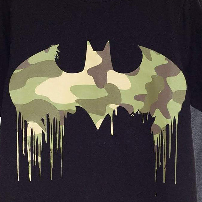 Black-Charcoal - Lifestyle - DC Comics Boys Batman Camo Logo Pyjama Set