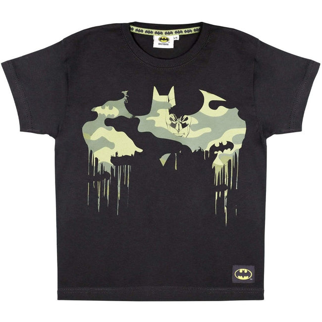 Black-Light Green - Side - DC Comics Boys Batman Camo T-Shirt