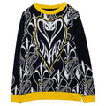 Black-Yellow-White - Front - Aladdin Mens Jafar Cobra Head Knitted Jumper