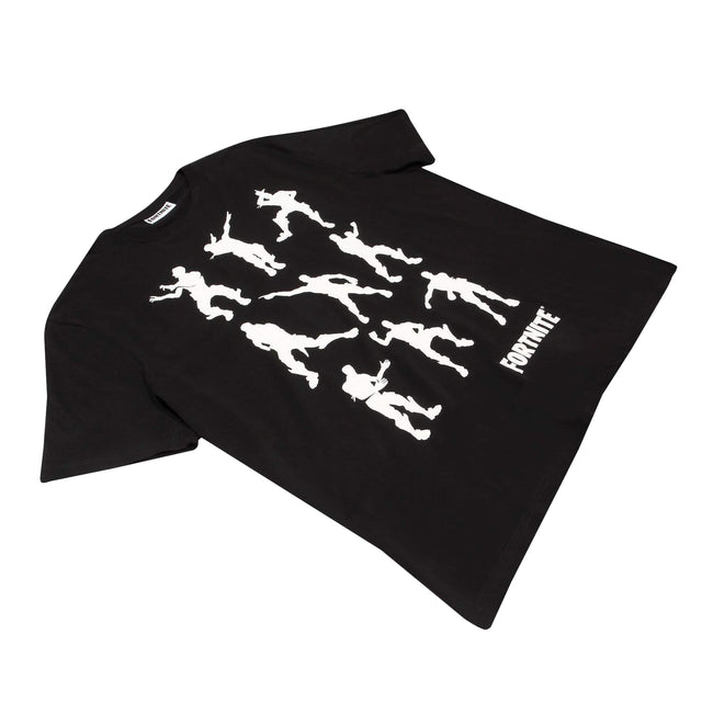 Black-White - Side - Fortnite Womens-Ladies Dancing Emotes Boyfriend T-Shirt, T-Shirt
