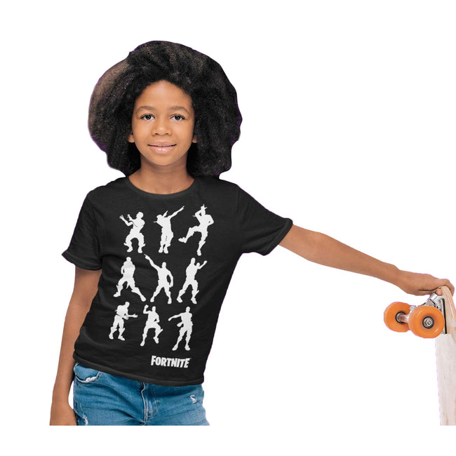 Black-White - Back - Fortnite Girls Dancing Emotes T-Shirt