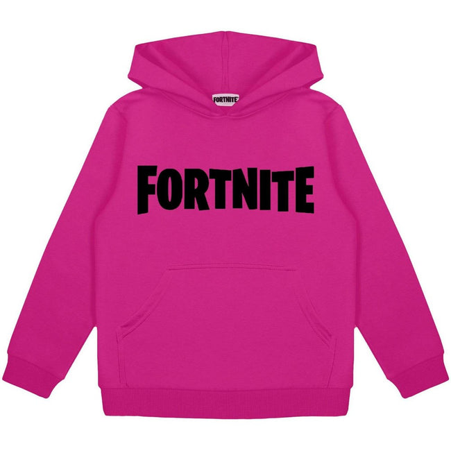 Pink - Side - Fortnite Boys Logo Hoodie