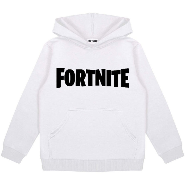 White - Side - Fortnite Boys Logo Hoodie