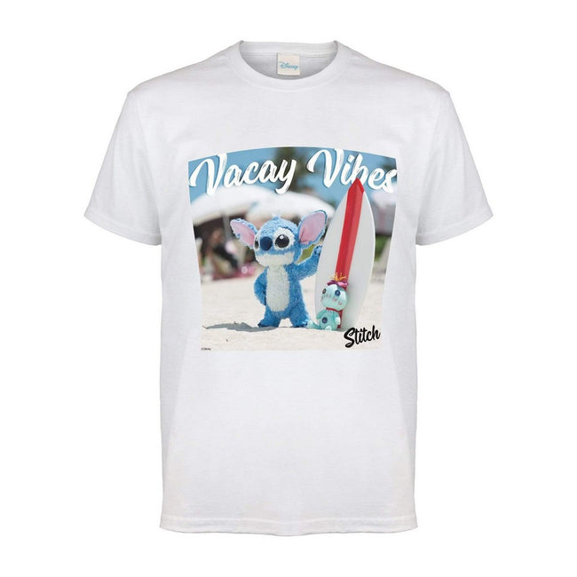 White - Front - Lilo & Stitch Womens-Ladies Vacay Vibes Boyfriend T-Shirt