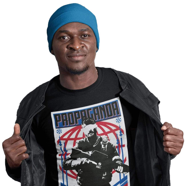 Black - Side - Call Of Duty Mens Black Ops Cold War Propaganda T-Shirt
