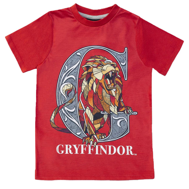Red-Heather Grey - Side - Harry Potter Mens Gryffindor Pyjama Set