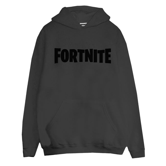 Charcoal - Front - Fortnite Mens Logo Hoodie