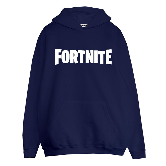 Navy - Front - Fortnite Mens Logo Hoodie