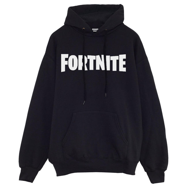 Black - Front - Fortnite Mens Logo Hoodie