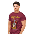 Burgundy - Side - Harry Potter Mens Gryffindor Crest T-Shirt