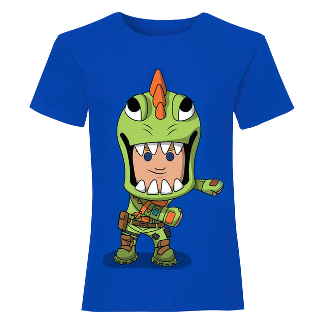 Royal Blue - Front - Fortnite Girls Flossing Rex T-Shirt