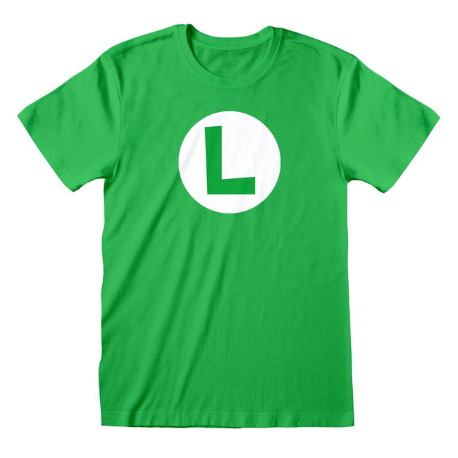 Kelly Green - Side - Super Mario Womens-Ladies Luigi Logo Boyfriend T-Shirt