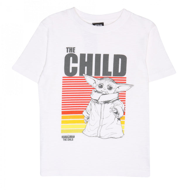 White - Side - Star Wars: The Mandalorian Boys The Child Mono Sketch T-Shirt