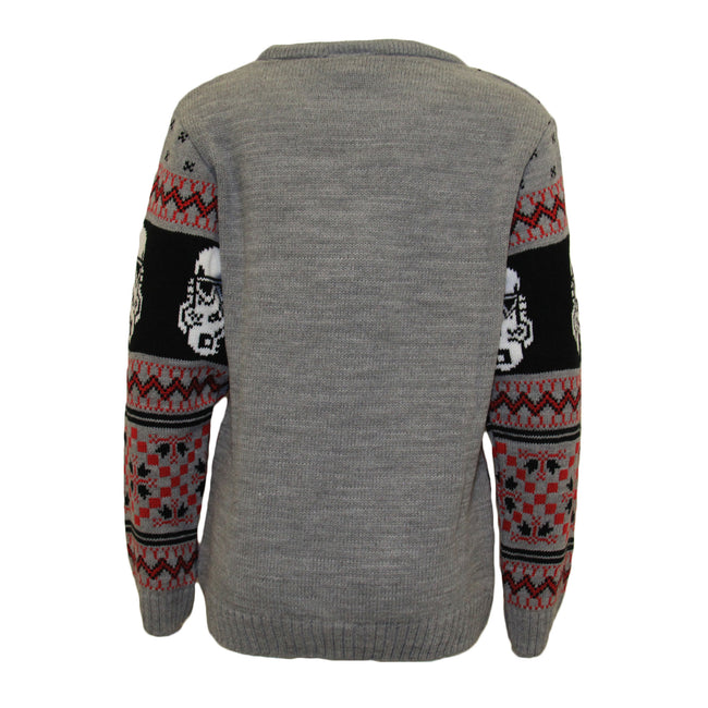 Multicoloured - Back - Star Wars Boys Stormtrooper Knitted Christmas Jumper