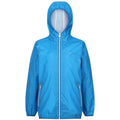 Blue Aster - Front - Regatta Great Outdoors Childrens-Kids Lever II Packaway Rain Jacket