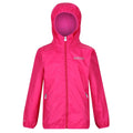 Duchess Pink - Front - Regatta Great Outdoors Childrens-Kids Lever II Packaway Rain Jacket